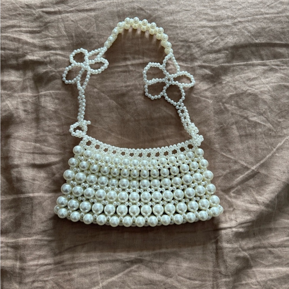 Elegant Pearl Beaded Women's shoulder mini bag
